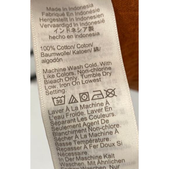 J Crew Tiered Smocked Cotton Gauze Mini Dress Flutter Sleeve Burnt Orange 6 - Picture 7 of 8